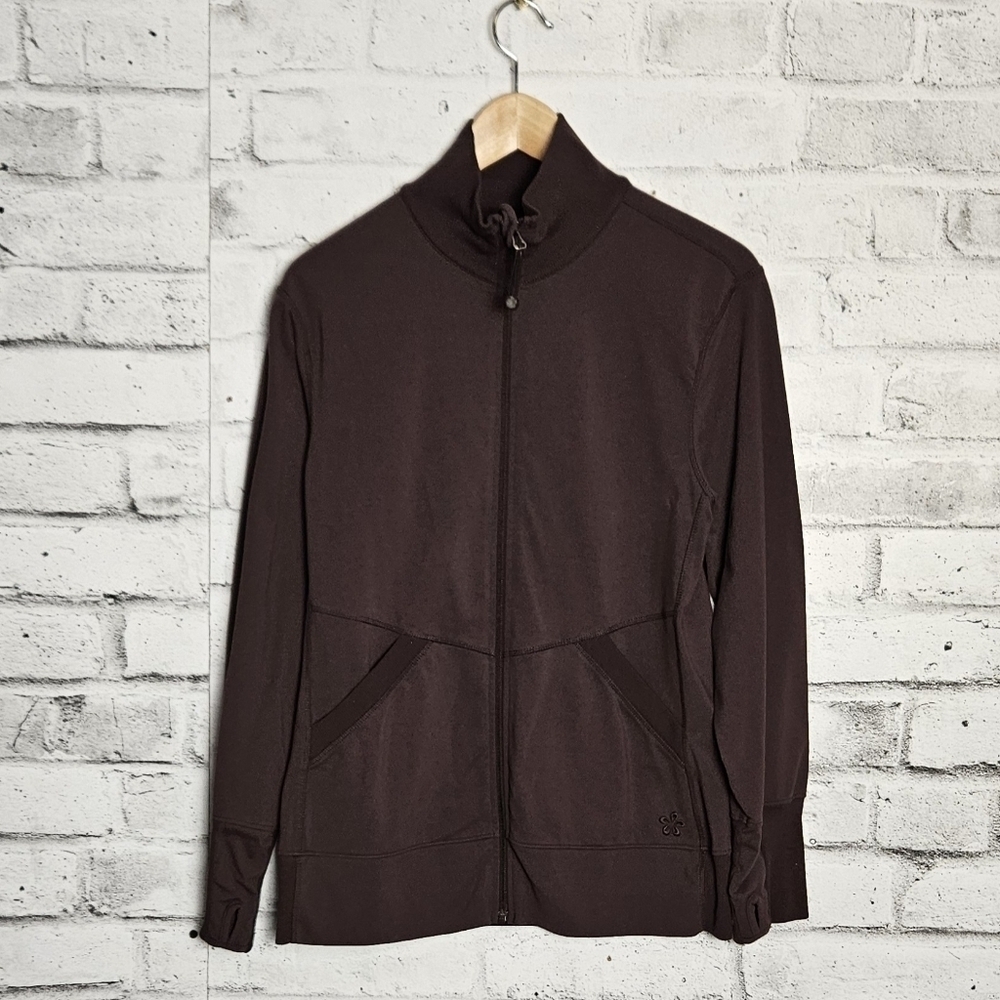 Tuff Athletics Women’s Brown Zip Up Athletic Jacket Large Athleisure